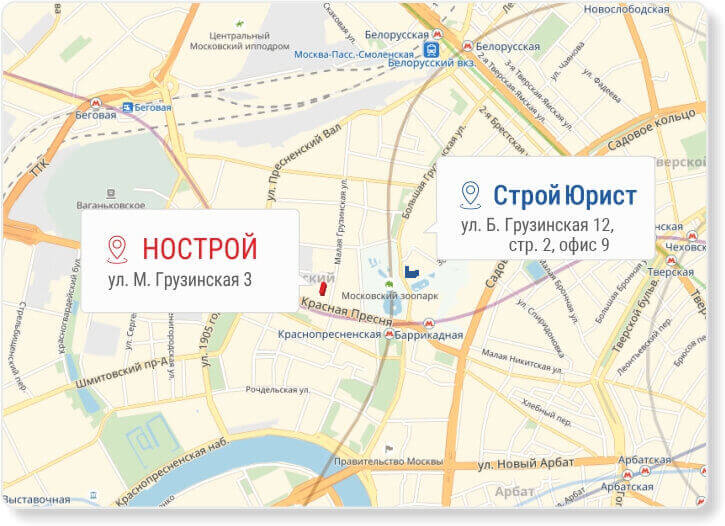 Карта. СтройЮрист рядом с Нострой.